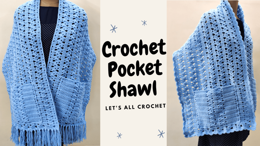 Cornflower Pocket Shawl Pattern and Tutorial