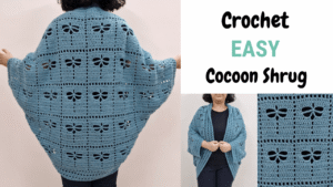 How to Crochet a Cocoon Shrug Easy Lacy Cocoon Cardigan Step by Step Beginner Tutorial All Sizes